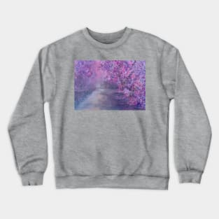 Lilac Leaves Crewneck Sweatshirt